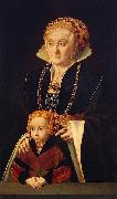 Portrait of a Lady with her daughter unknow artist